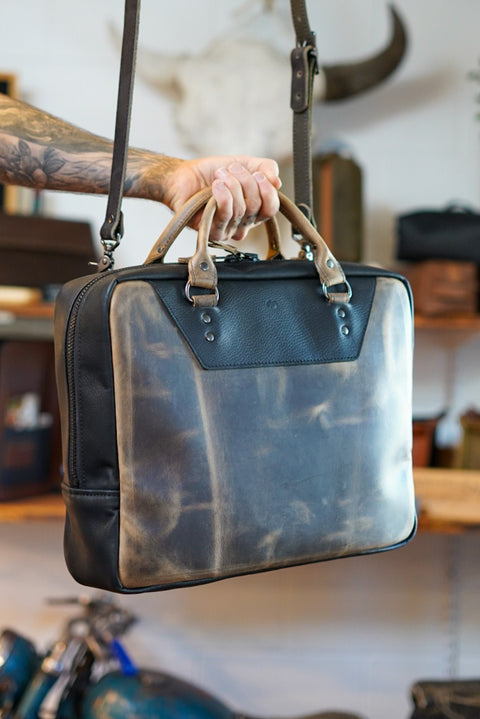 Business Bag (Hillbilly Sepia + Pebble Black)