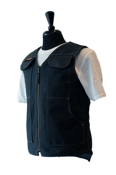 PREORDER: LIMITED EDITION VEST (BLACK CANVAS + BLACK LEATHER)