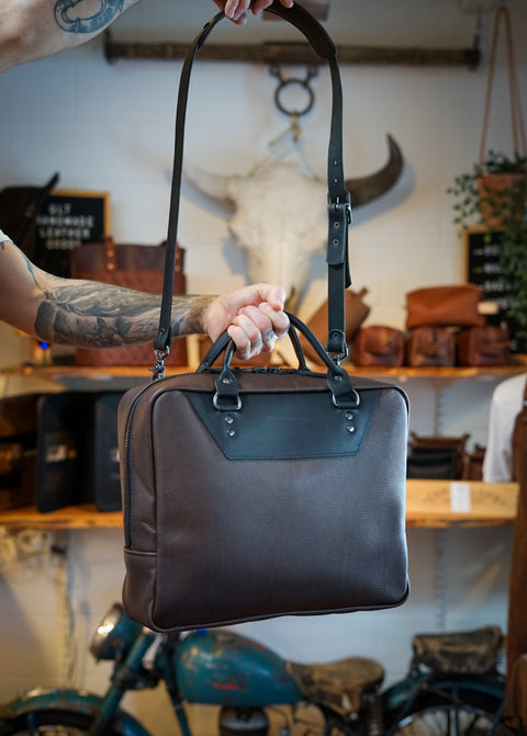 Business Bag (Two Tone: Rock River Cappuccino + Flat Black Accents)