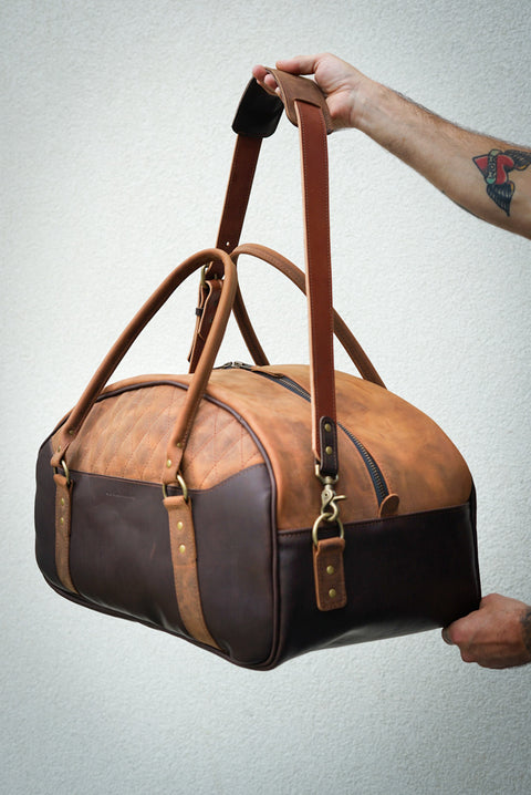 Rancher Duffle (Two Tone: Chocolate Mocha + Brown Sugar Brown)