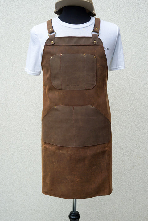 Apron (Crazyhorse Brown/Full-Grain Leather Apron/Extra Pockets)