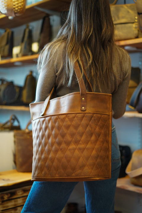 Tote Bag (Diamond Stitch: Golden Wheat)