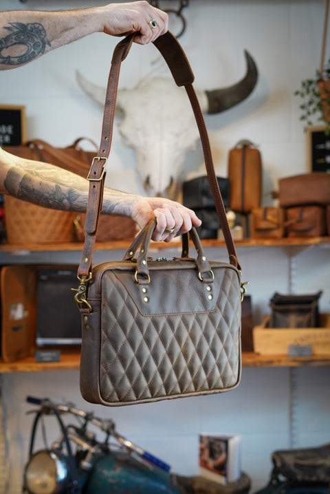 Essential Work Bag (Diamond Stitch: Kodiak Brown)