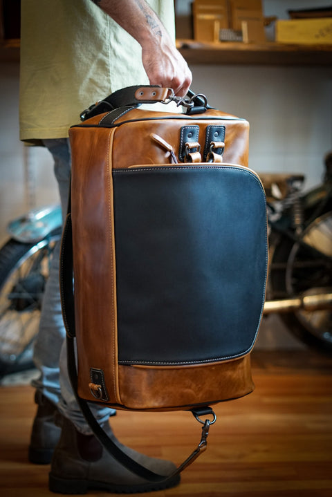 Duffleback Warrior (Two Tone: Golden Maple Brown + Flat Black Accents)