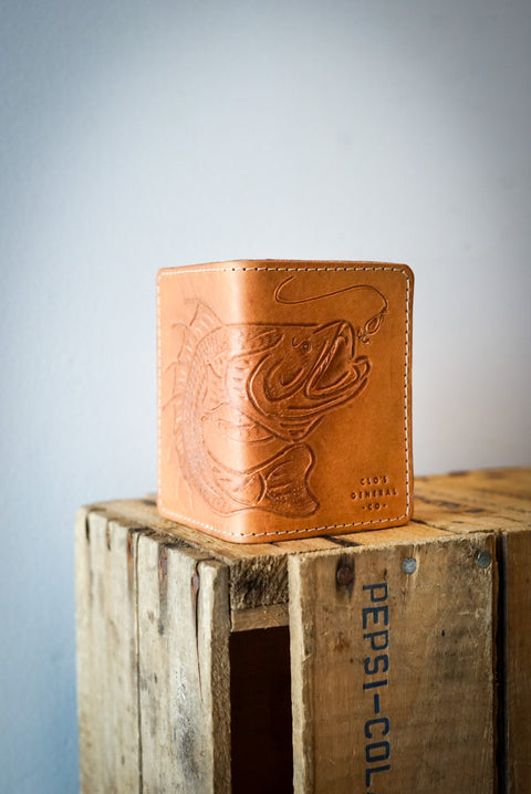 Hand-Tooled Mini Trucker Wallet (Catch of the Day)