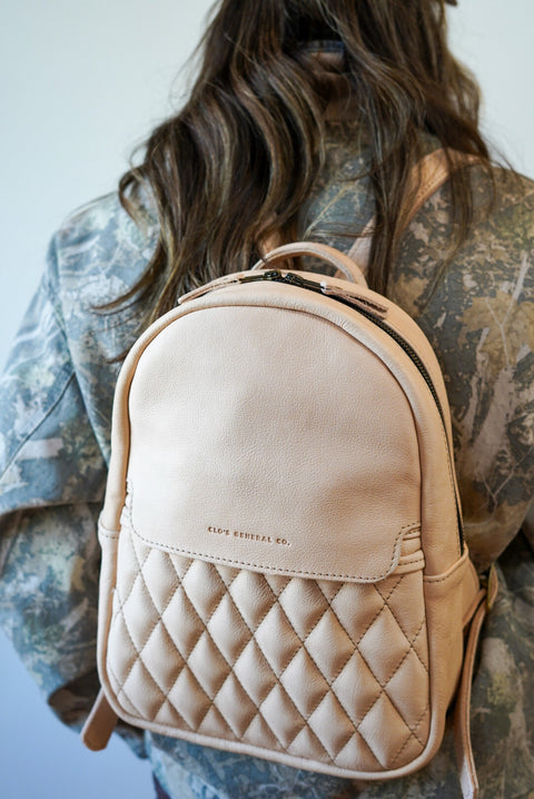 Mini Venture Backpack (Diamond Stitch: Veg Tan)