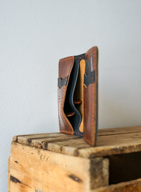 Mini Trucker Wallet (Hurricane Chestnut + Flat Black)