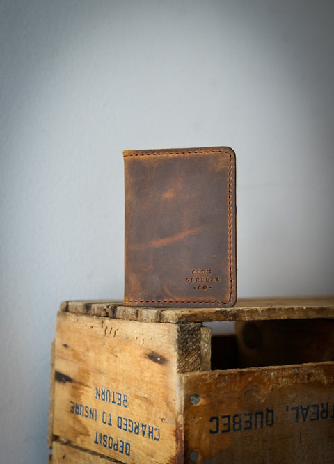 Mini Trucker Wallet (Tobacco Brown + Flat Black)