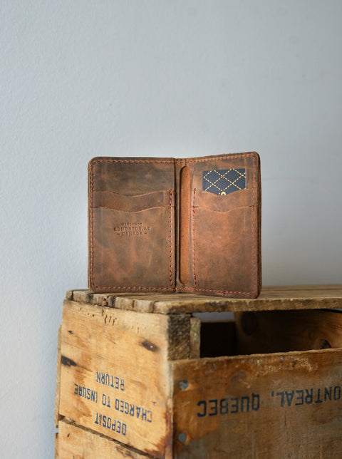 Mini Trucker Wallet ("Crazyhorse" Brown)