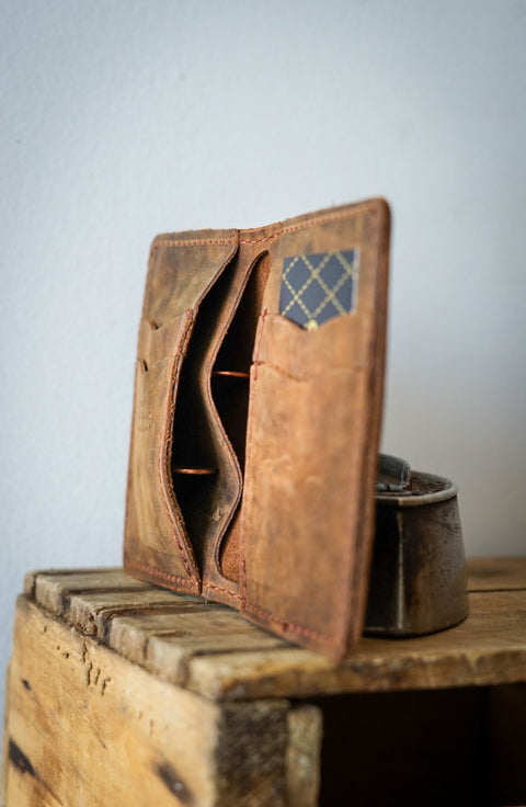 Mini Trucker Wallet ("Crazyhorse" Brown)