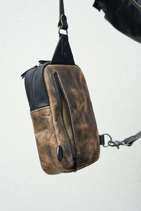 Sling Bag (Two Tone: Flat Black + Hillbilly Sepia Accents)