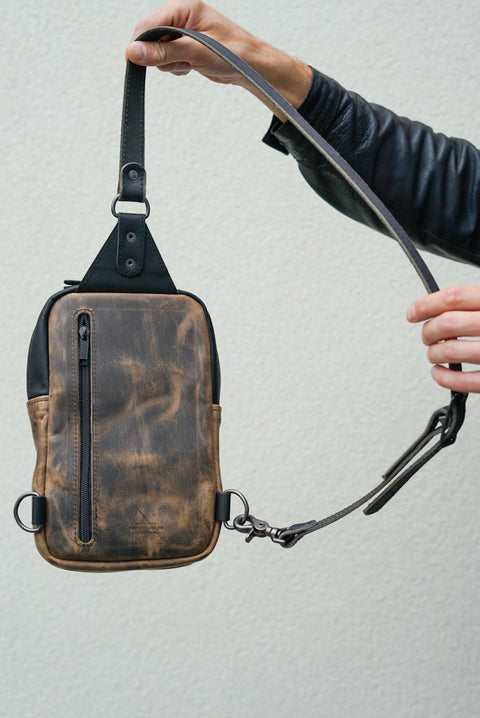 Sling Bag (Two Tone: Flat Black + Hillbilly Sepia Accents)