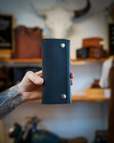 Trifold Long Wallet (Flat black)