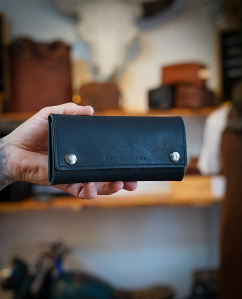 Trifold Long Wallet (Flat black)