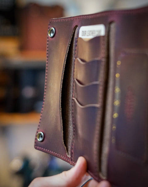 Trifold Long Wallet (Horween Oxblood)