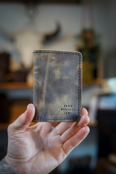 Mini Trucker Wallet (Two Tone: Sepia + Flat Black)