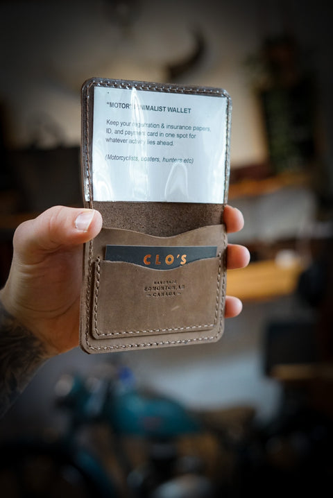 Motor Minimalist Wallet (Barnwood Brown)