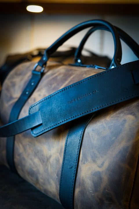 Overnighter Duffle (Tobbaco Brown/Flat black accents)