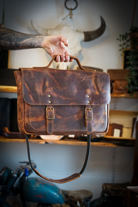 16" Messenger Bag ("Hardtimes" Brown)