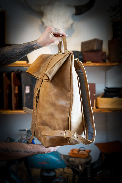 Rolltop Backpack (Tobacco Brown)