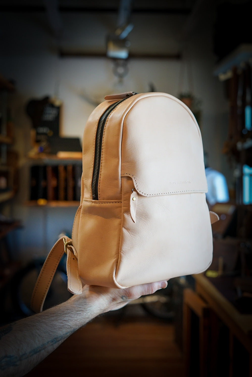 desert reign vegan leather backpack Mini Venture Backpack (Natural Veg Tan) – Clo's General Leather Co