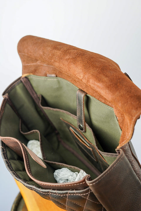 16" Messenger Bag (Diamond Stitch: Pebbled Mulberry)