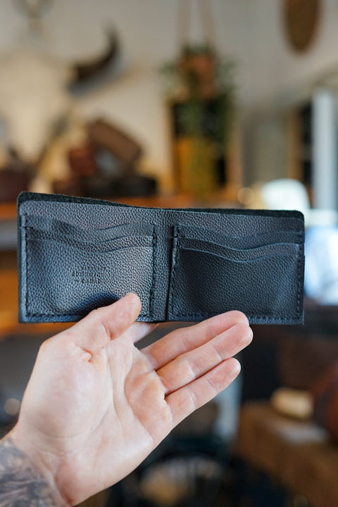 Bifold Wallet (Pebbled Black)