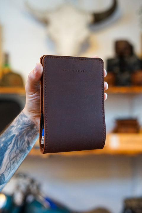 Golf Score Card + Yardage Book Holder (Brown)