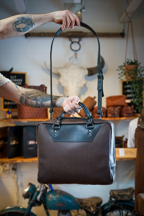 Business Bag (Two Tone: Rock River Cappuccino + Flat Black Accents)