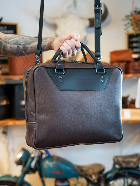 Business Bag (Two Tone: Rock River Cappuccino + Flat Black Accents)