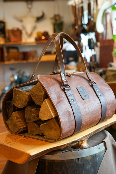 Log Carrier (Cinnamon Brown: Full grain leather)