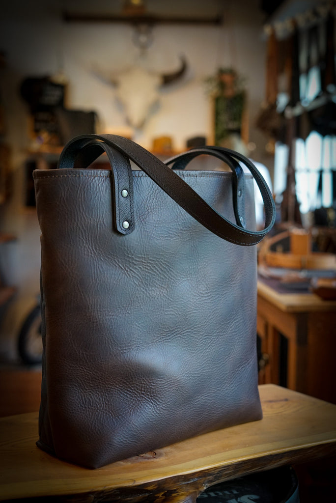 Tote Bag (Diamond Stitch: Espresso Brown/Pebbled Black)