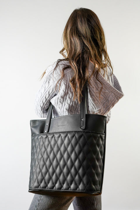 Tote Bag (Diamond Stitch: Black Dove)