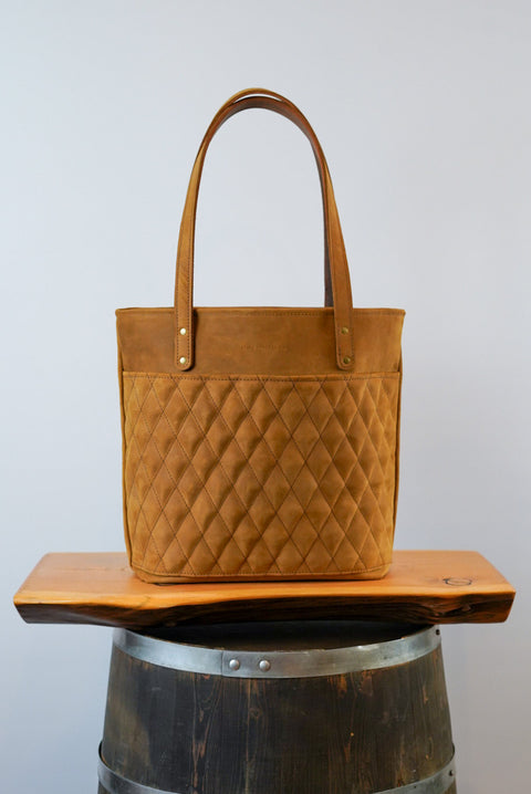 Tote Bag (Diamond Stitch: Honey Tan Nubuck)