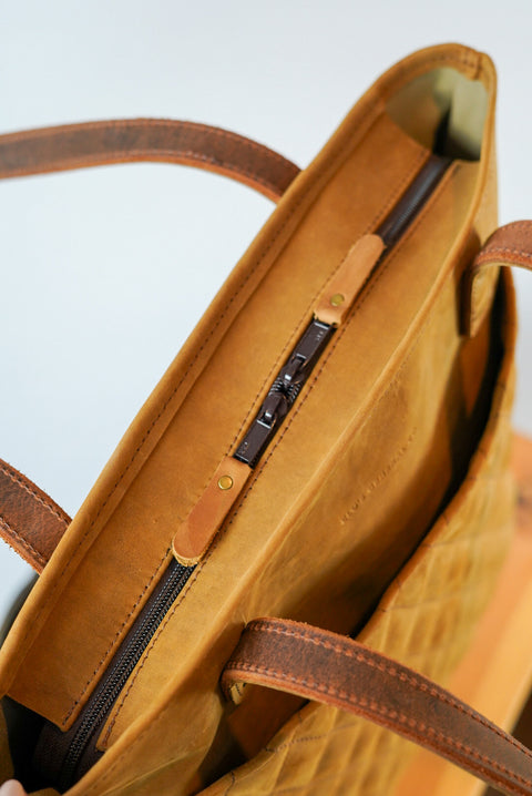 Tote Bag (Diamond Stitch: Honey Tan Nubuck)