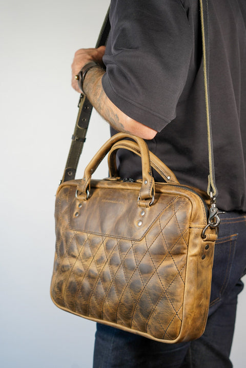 Essential Work Bag (Diamond Stitch: Hillbilly Sepia)