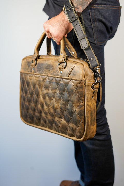Essential Work Bag (Diamond Stitch: Hillbilly Sepia)