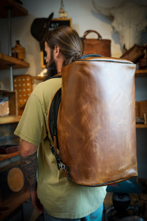 Duffleback Warrior (Two Tone: Golden Maple Brown + Flat Black Accents)