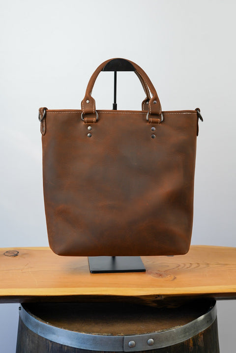 Handbag (Diamond Stitch: Dark Caramel Brown)