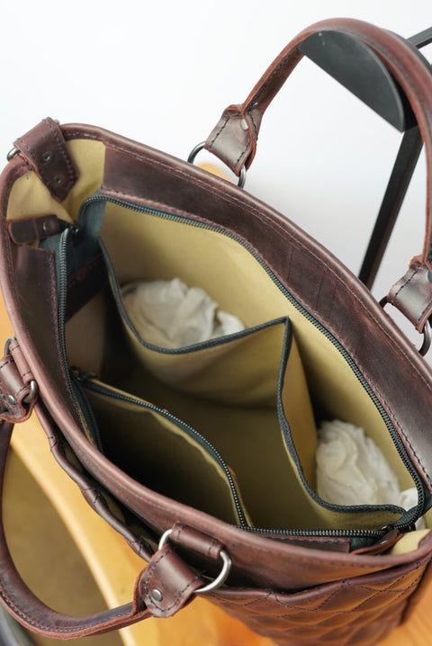 Handbag (Diamond Stitch: Merlot)