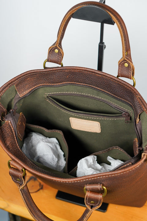 Handbag (Pebbled Kodiak Brown)