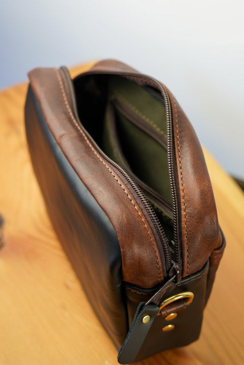 Rectangle Bag (Two Tone: Cab Sav + Cigar Black)