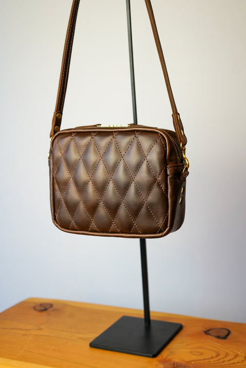 Rectangle Bag (Diamond Stitch: Chocolate Brown)