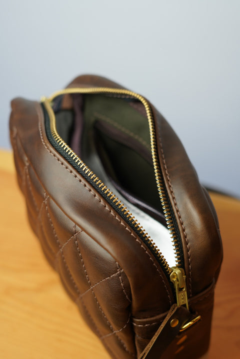 Rectangle Bag (Diamond Stitch: Chocolate Brown)
