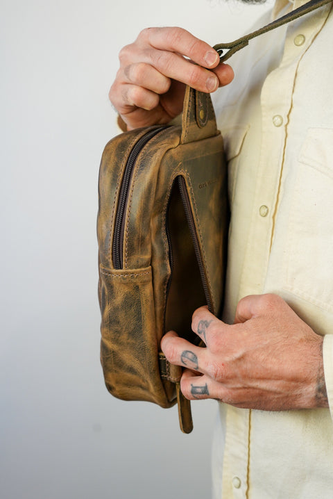 Sling Bag (Diamond Stitch: Hillbilly Sepia)