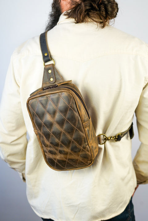 Sling Bag (Diamond Stitch: Hillbilly Sepia)