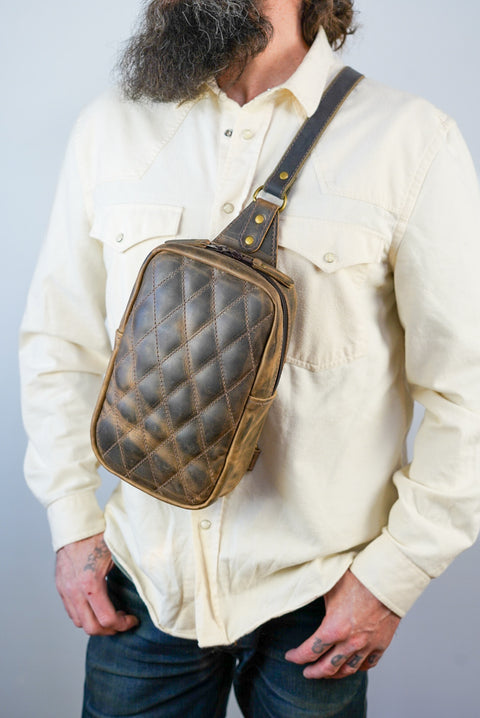 Sling Bag (Diamond Stitch: Hillbilly Sepia)