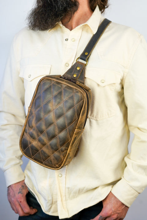 Sling Bag (Diamond Stitch: Hillbilly Sepia)