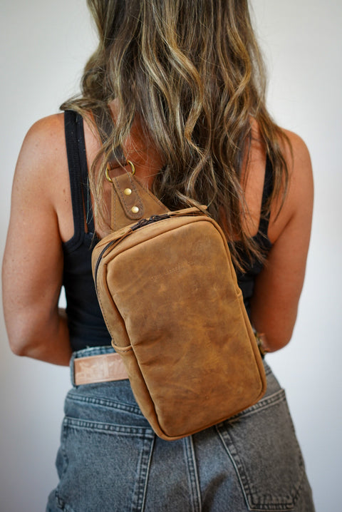 Sling Bag ("Crazyhorse" Brown)