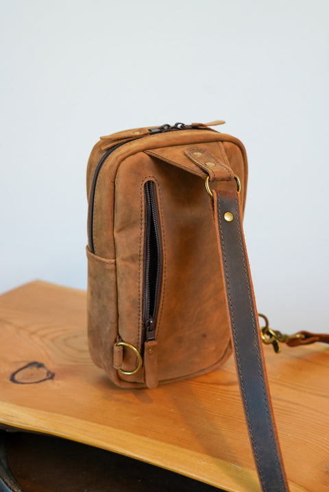Sling Bag ("Crazyhorse" Brown)